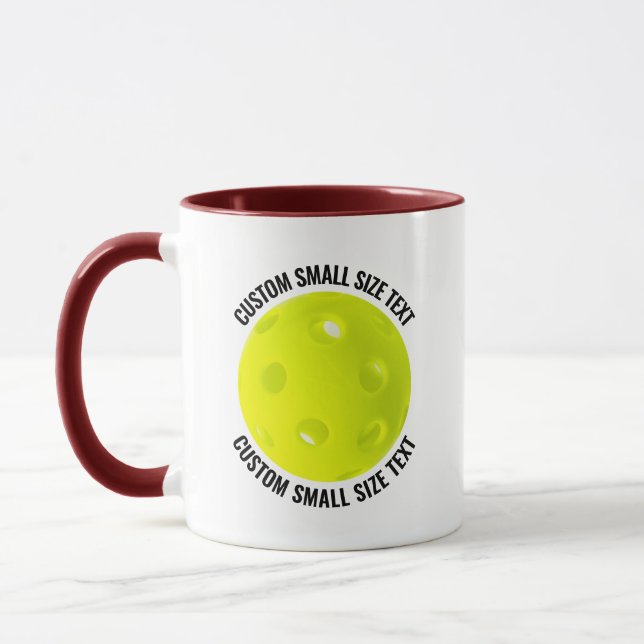 Taza Texto Pequeño Combinación GRANATE 11oz Pickleball  (Izquierda)