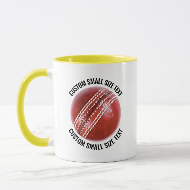 Taza Texto Pequeño Combo Amarillo 11oz Cricket Personal (Izquierda)