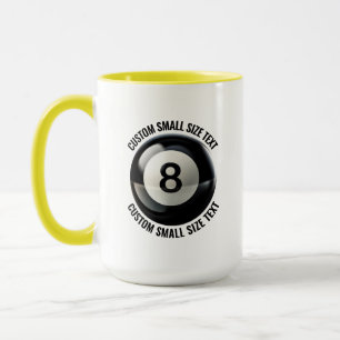 Taza Texto Pequeño Combo Amarillo 15oz 8 Bola Personali