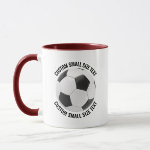 Taza Texto Pequeño Combo GRANATE 325ml Soccer Personali