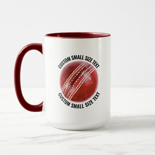 Taza Texto pequeño Combo MAROON 15oz Cricket personaliz (Izquierda)