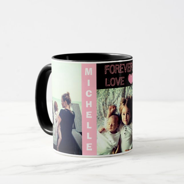 Taza Texto personal del personalizado fotográfico perso (Anverso izquierdo)