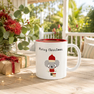 Taza Texto Personalizado Koala Navidad Australiana