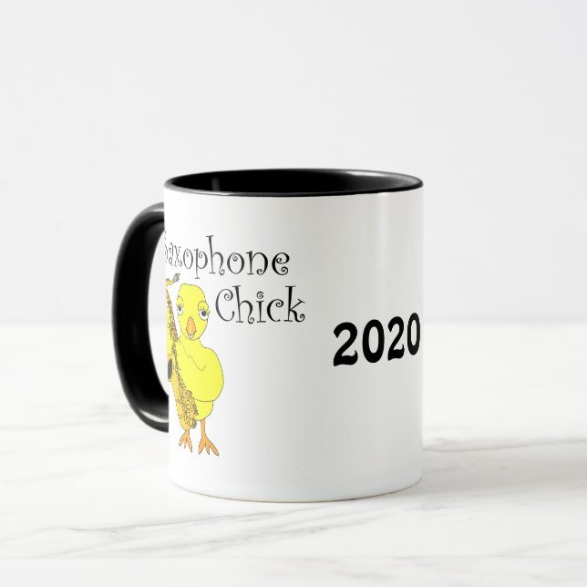 Taza Texto saxofón de pollo (Anverso izquierdo)