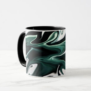 Taza Textura abstracta elegante de flujo de mármol líqu