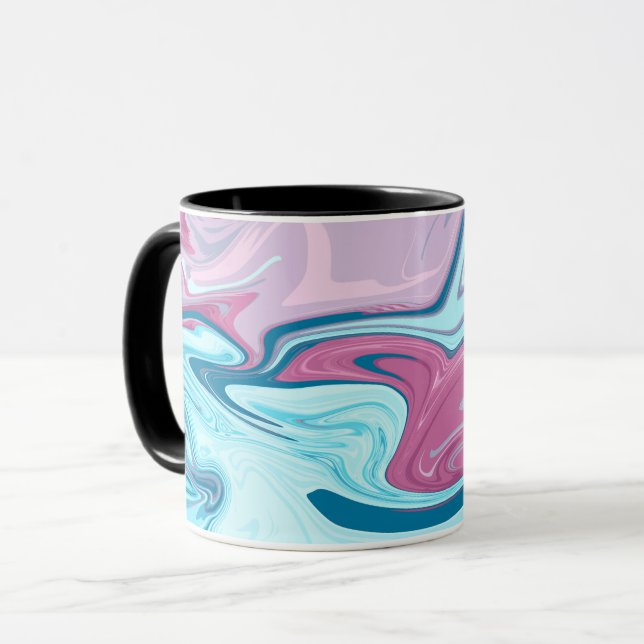 Taza Textura abstracta elegante de flujo de mármol líqu (Anverso izquierdo)