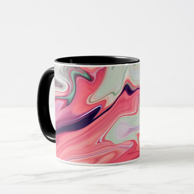 Taza Textura abstracta elegante de mármol líquido fluid (Anverso izquierdo)