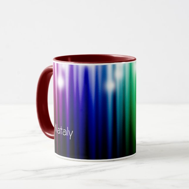 Taza textura brillante del arco iris     (Anverso izquierdo)