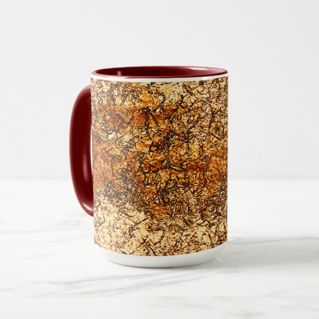 Taza Textura de barniz en madera áspera (Anverso izquierdo)