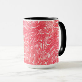 Taza Textura de color "crema de fresa perezosa"