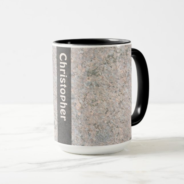 Taza Textura de la roca de la geología con nombre (Anverso derecho)