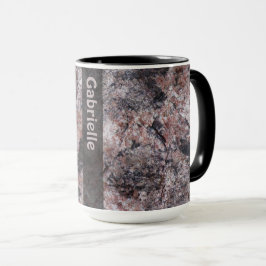 Taza Textura de la roca de la geología rosácea con
