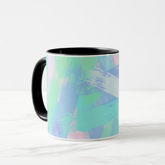 Taza textura de los movimientos del cepillo (Anverso izquierdo)