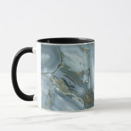 Taza Textura de Mármol Azul Verde Turquesa Arañada