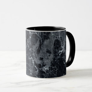Taza Textura de mármol negro