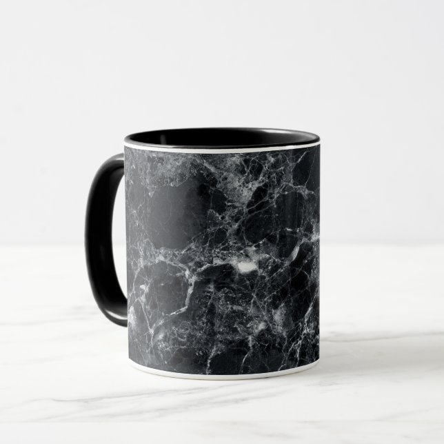 Taza Textura de mármol negro (Anverso izquierdo)
