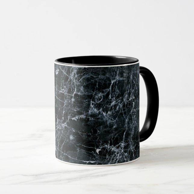 Taza Textura de mármol negro (Anverso derecho)