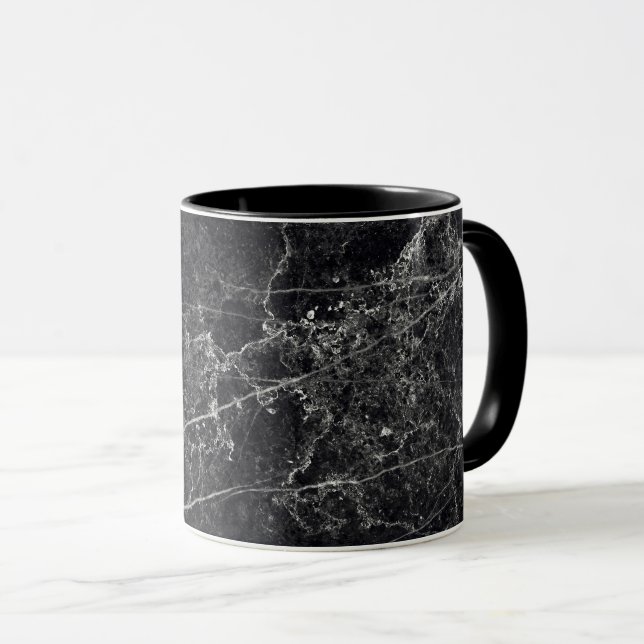 Taza Textura de mármol negro (Anverso derecho)