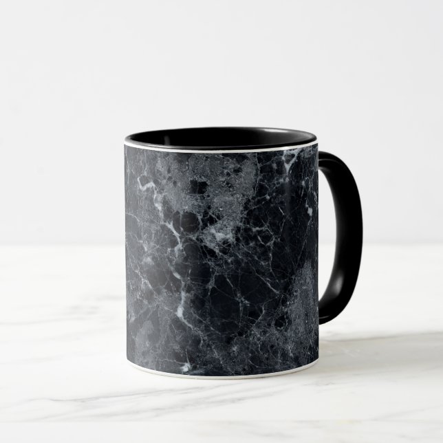 Taza Textura de mármol negro (Anverso derecho)