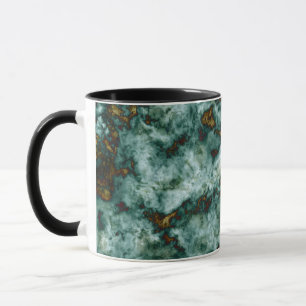 Taza Textura de mármol verde con las venas