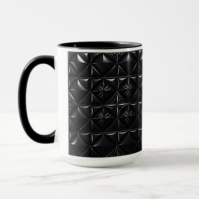 Taza Textura de prisma negro (Izquierda)