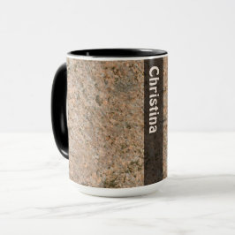 Taza Textura de rock geológico con nombre
