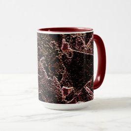 Taza Textura estilo rocha marrom entalhada