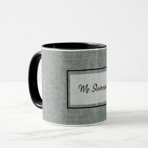 Taza Textura gris y blanca.