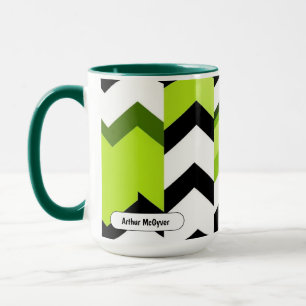 Taza Textura Moderna Chevron Wasabi Vibrante