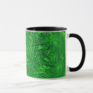 Taza Textura verde del fractal