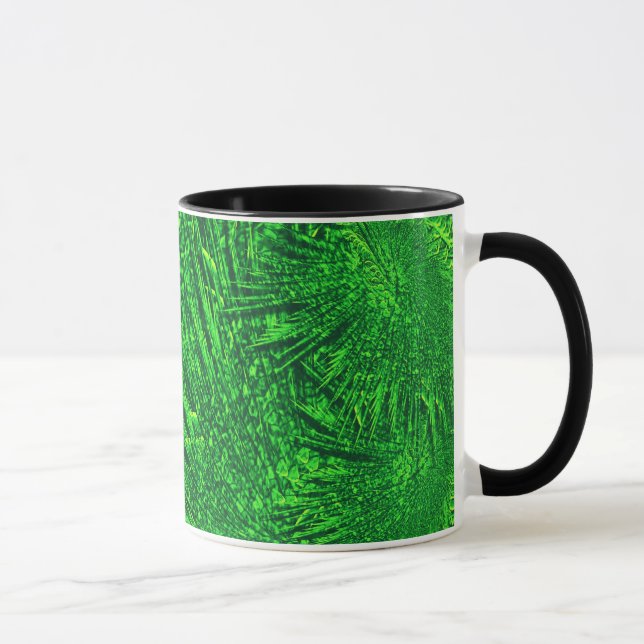 Taza Textura verde del fractal (Derecha)