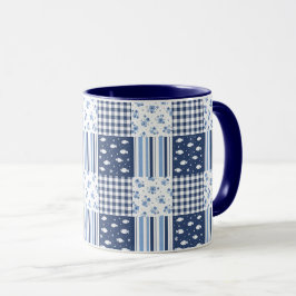 Taza Texturas Azules