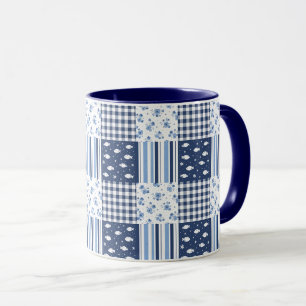 Taza Texturas Azules