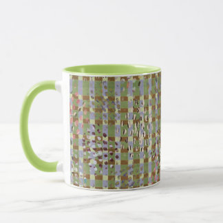 Taza Textured Pointillism Grid Pattern Artwork