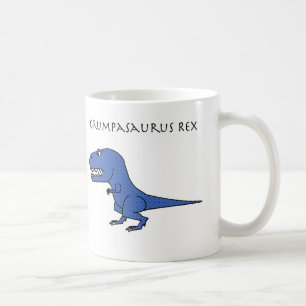 Taza texturizada azul de Grumpasaurus Rex