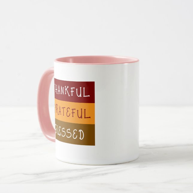 Taza Thankful Grateful Blessed Mug (Anverso izquierdo)