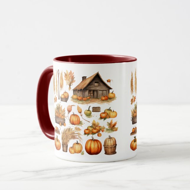 Taza Thanksgiving Harvest Village Combo Mug (Anverso izquierdo)