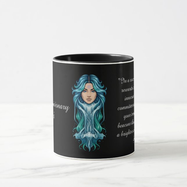 Taza The Aquarius Lady: Luxury Two-Tone Mug (Centro)