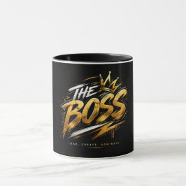 Taza The Boss Crown – Gold Luxury Power Mug 🔥