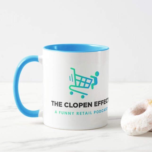 Taza The Clopen Effect - Black Logo Two-Tone Coffee Mug (Con donut)