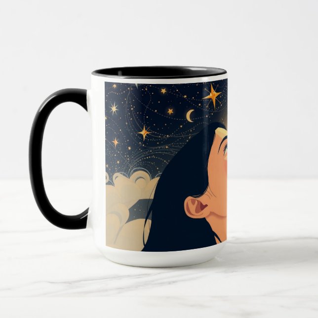 Taza The Dreamer Neo-Deco Starry Night Personalized (Izquierda)