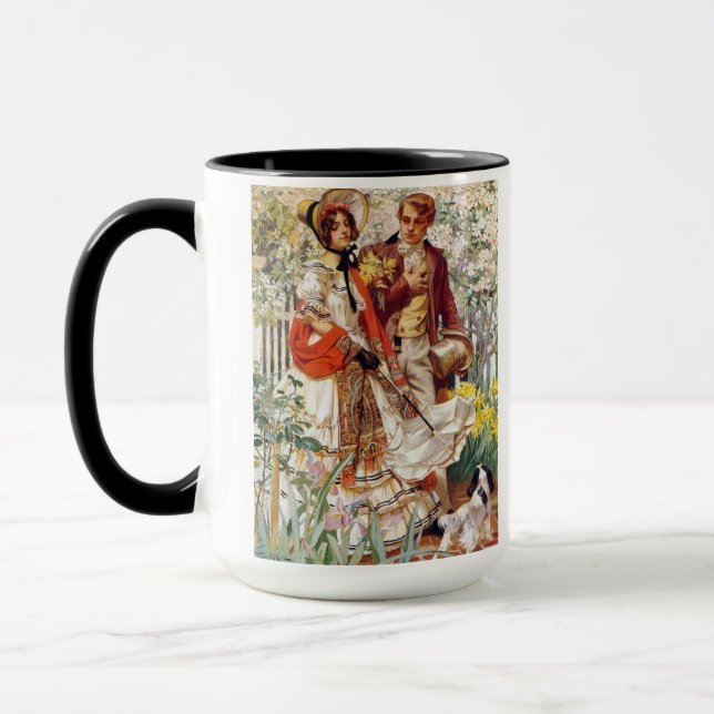Taza The Garden Walk, 1904, por J. C. Leyendecker (Izquierda)