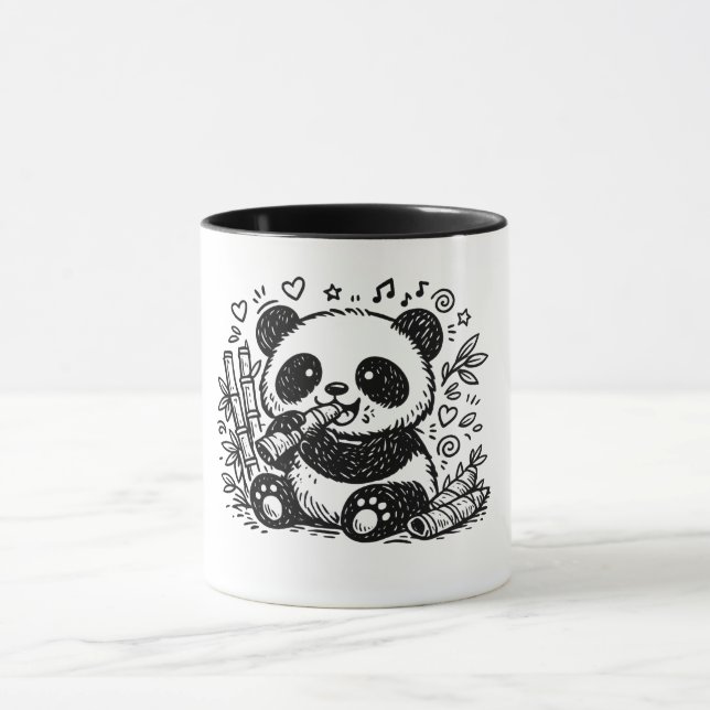Taza The Gourmet Panda: A Whimsical Bamboo Feast (Centro)