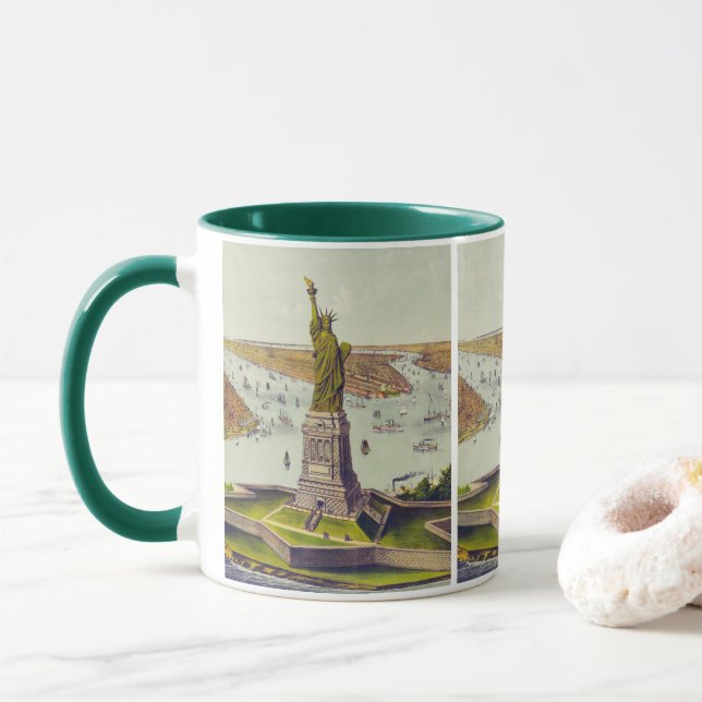 Taza The Great Bartholdi Statue, Statue of Liberty (Con donut)