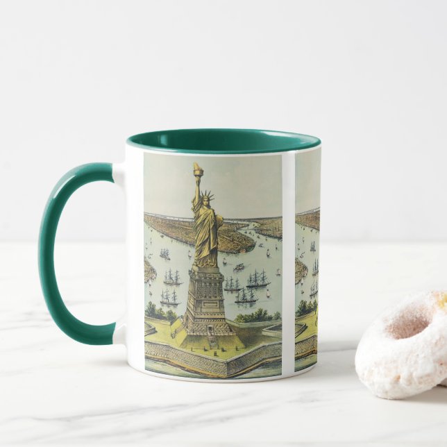 Taza The Great Bartholdi Statue, Statue of Liberty (Con donut)