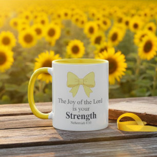 Taza The Joy of the Lord is your Strength Two-Tone Mug