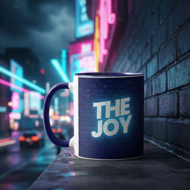 Taza The Joy Typography Wall Brick Pattern Two-Tone Mug (Subido por el creador)