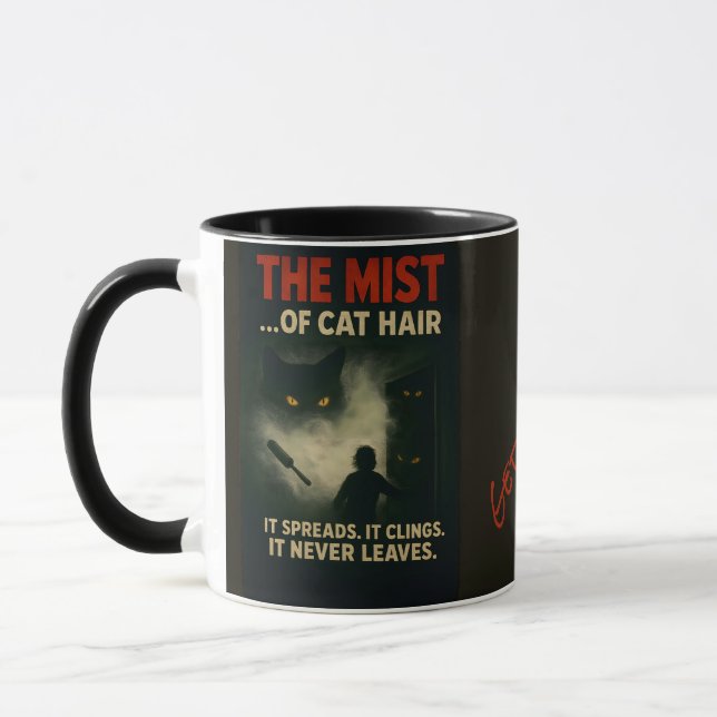 Taza The Mist of Cat Hair Horror Parody (Izquierda)