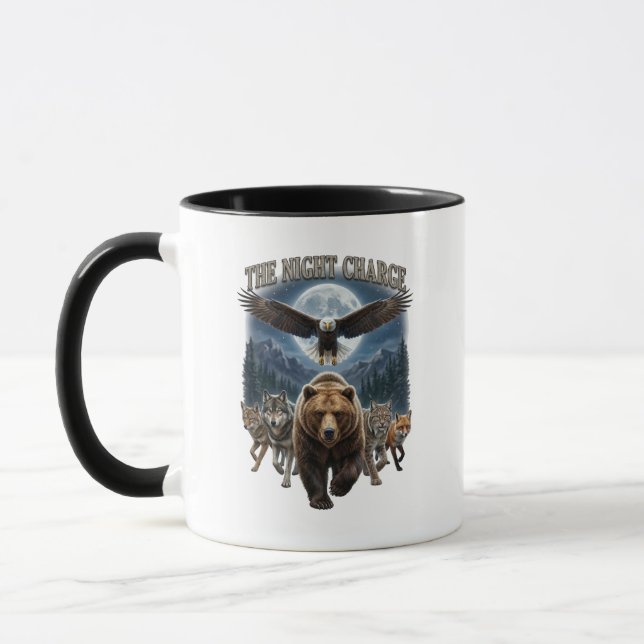 Taza The Night Charge: Eagle Bear Wolf Forest Guardians (Izquierda)