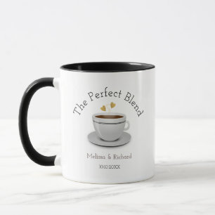 Taza The Perfect Blend Heart Coffee Regalo de Boda